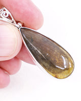 Labradorite Sterling Silver Pendant – The Golden Oracle | Intuition & Transformation