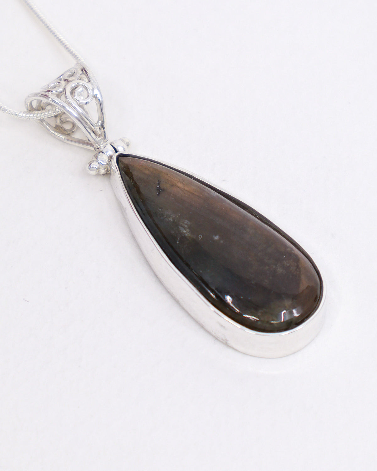Labradorite Sterling Silver Pendant – The Golden Oracle | Intuition & Transformation