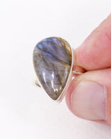 Labradorite Sterling Silver Ring Size 8 – The Celestial Veil | Intuition & Transformation