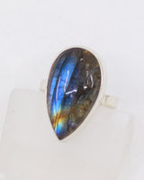 Labradorite Sterling Silver Ring Size 6 – The Mystic Flame | Intuition & Protection