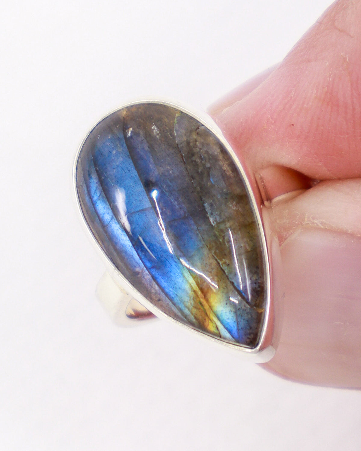 Labradorite Sterling Silver Ring Size 6 – The Mystic Flame | Intuition & Protection