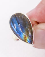 Labradorite Sterling Silver Ring Size 6 – The Mystic Flame | Intuition & Protection