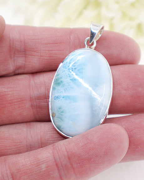 Larimar Silver Pendant | Ocean Calm & Divine Feminine Energy
