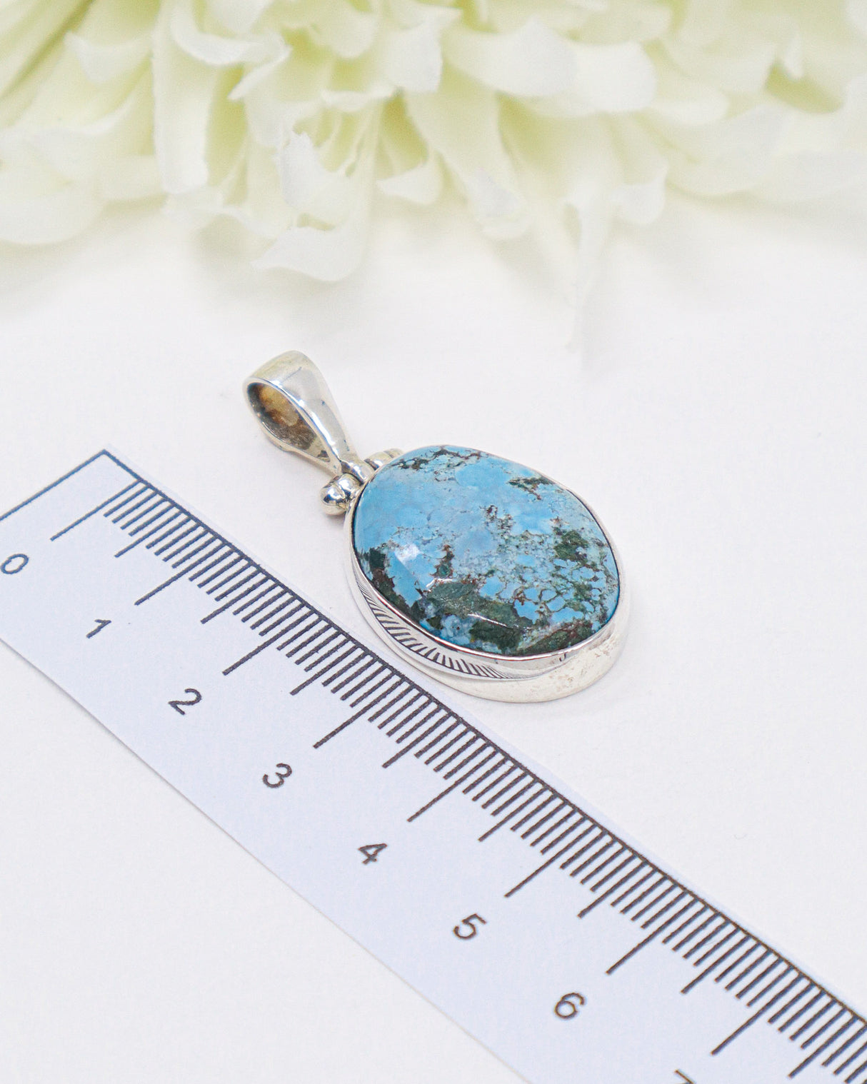 Turquoise Oval Silver Pendant | Protection & Ancient Wisdom