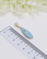 Larimar Teardrop Silver Pendant | Ocean Calm & Feminine Energy