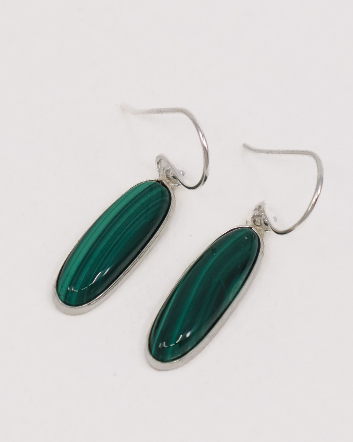 Malachite Sterling Silver Earrings – Emerald Transformation | Protection & Growth
