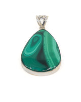 Malachite Sterling Silver Pendant – The Eye of Transformation | Protection & Change