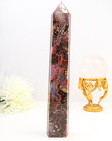 Money Agate Tower | 30cm | 1kg | Grounding & Abundance