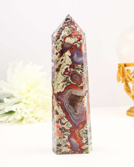 Money Agate Tower Australia | 568g | Wealth Activation Crystal