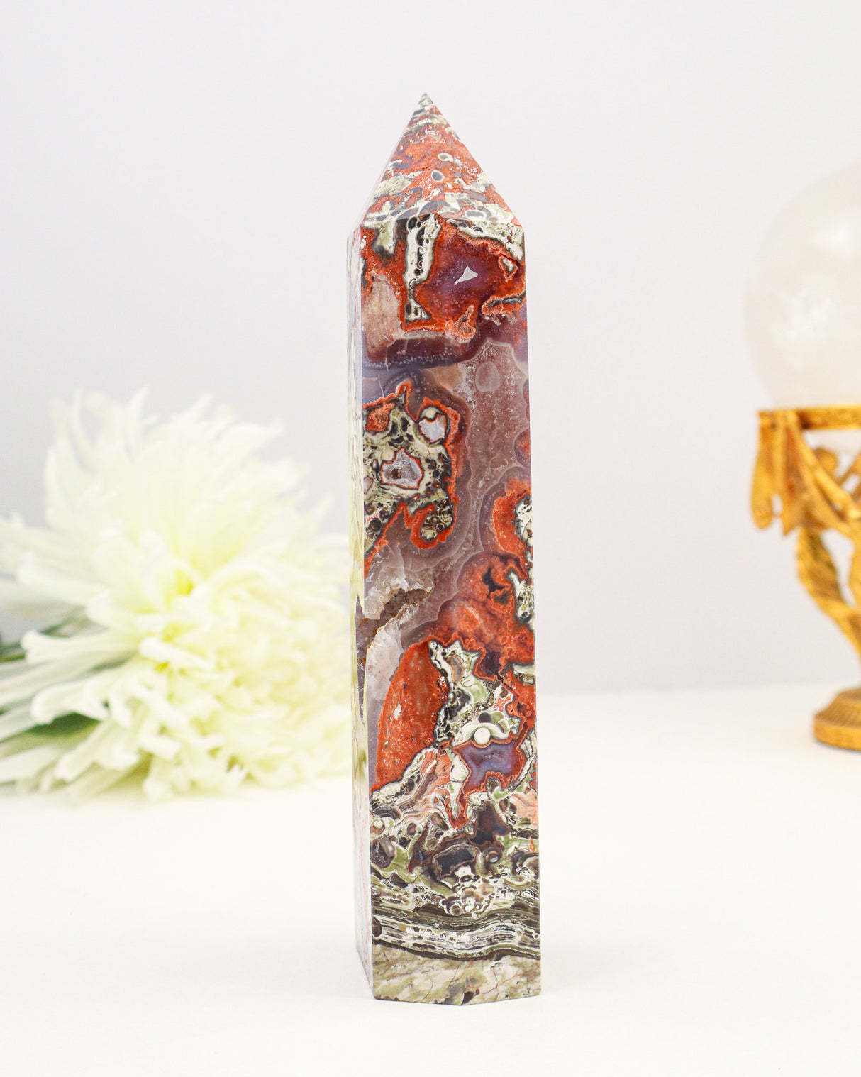 Money Agate Tower Australia | 568g | Wealth Activation Crystal