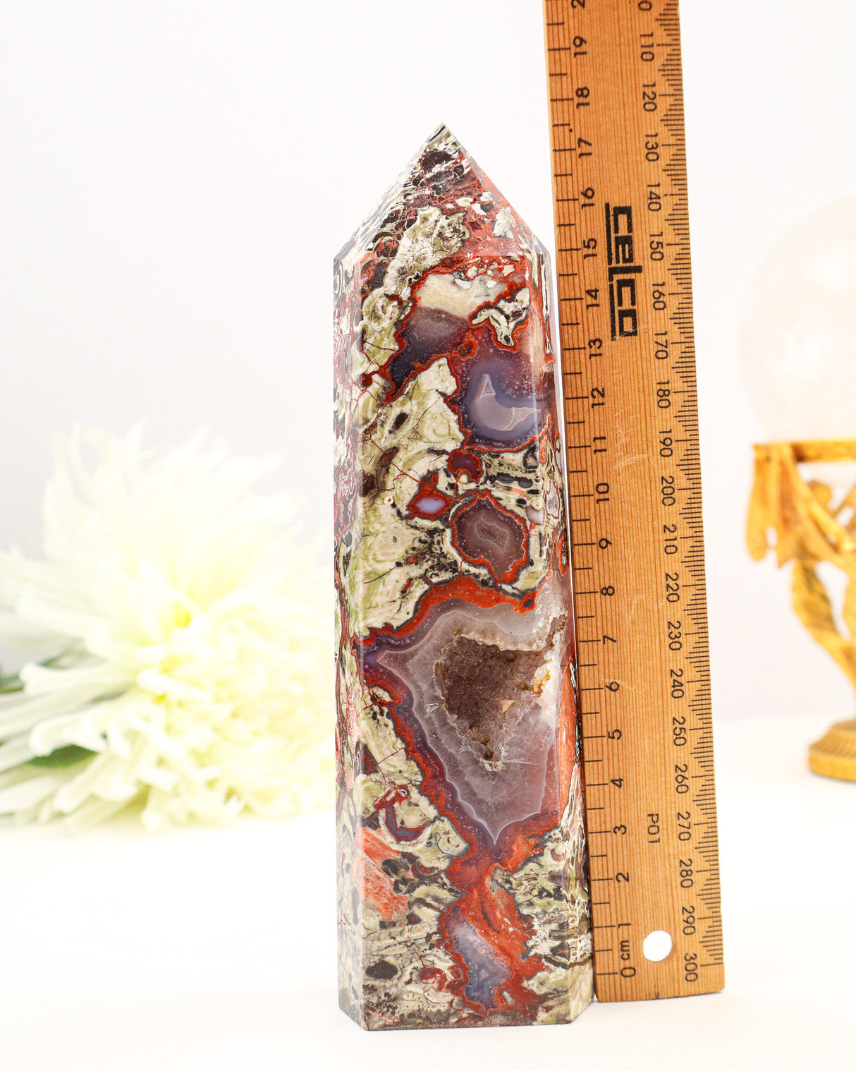 Money Agate Tower Australia | 568g | Wealth Activation Crystal