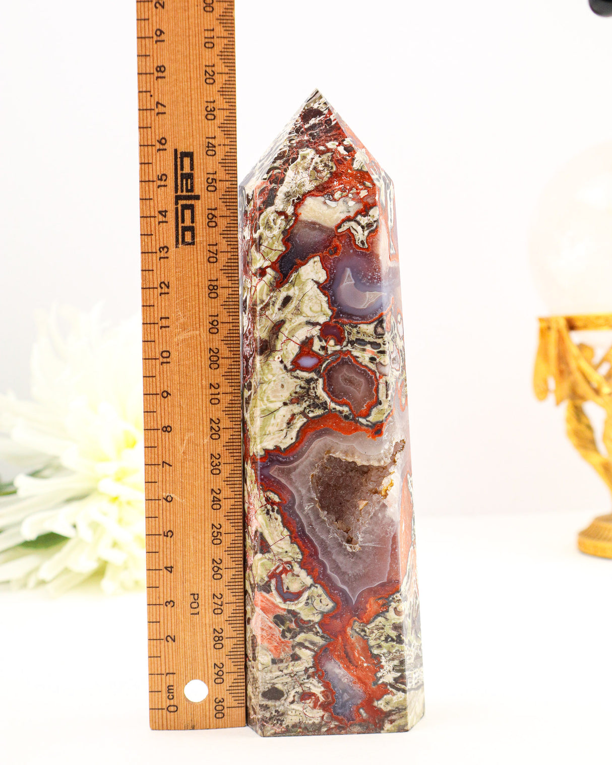 Money Agate Tower Australia | 568g | Wealth Activation Crystal