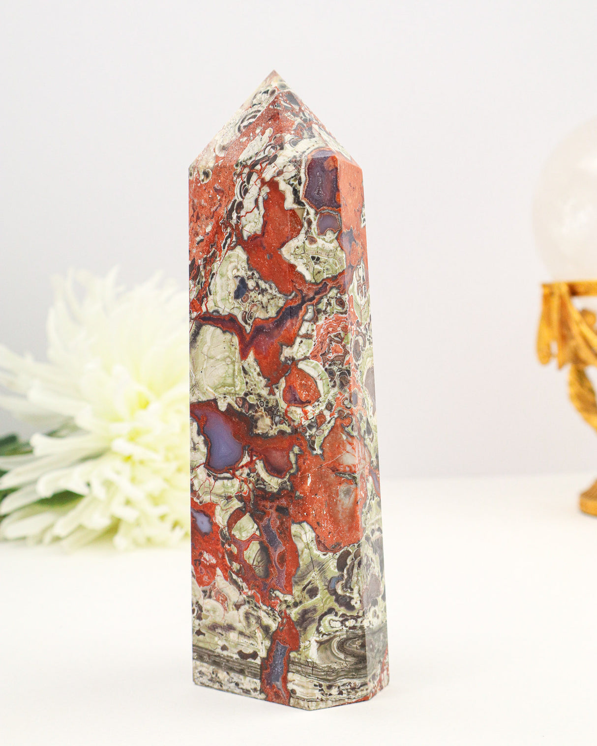 Money Agate Tower | 600g | Stability & Abundance Crystal