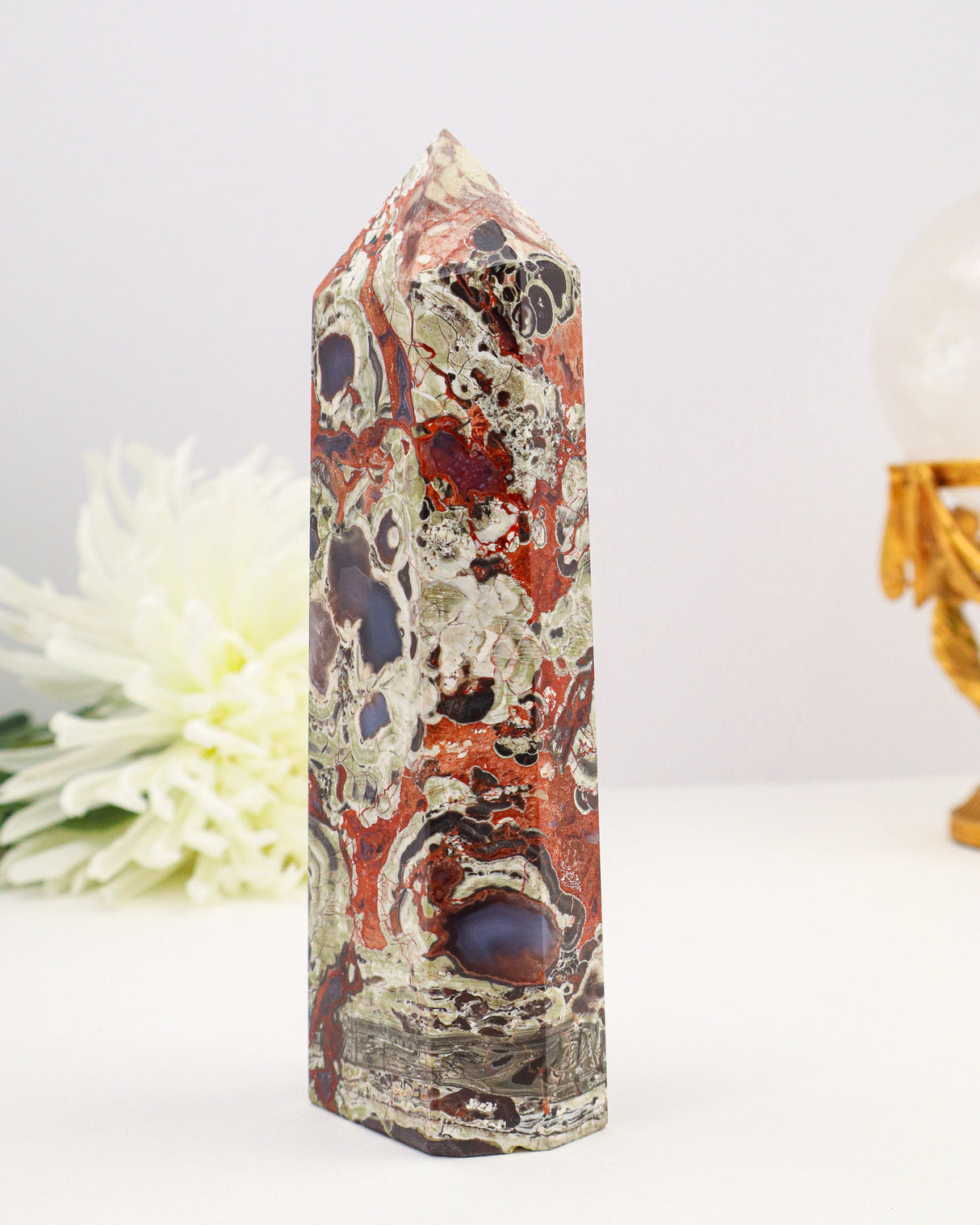 Money Agate Tower | 600g | Stability & Abundance Crystal