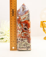 Money Agate Tower | 15cm | 651g | Abundance & Stability