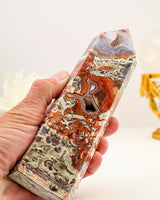 Money Agate Tower | 15cm | 651g | Abundance & Stability