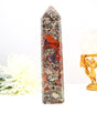 Money Agate Tower Australia 798g with rich red and earthy tones, abundance and grounding crystal