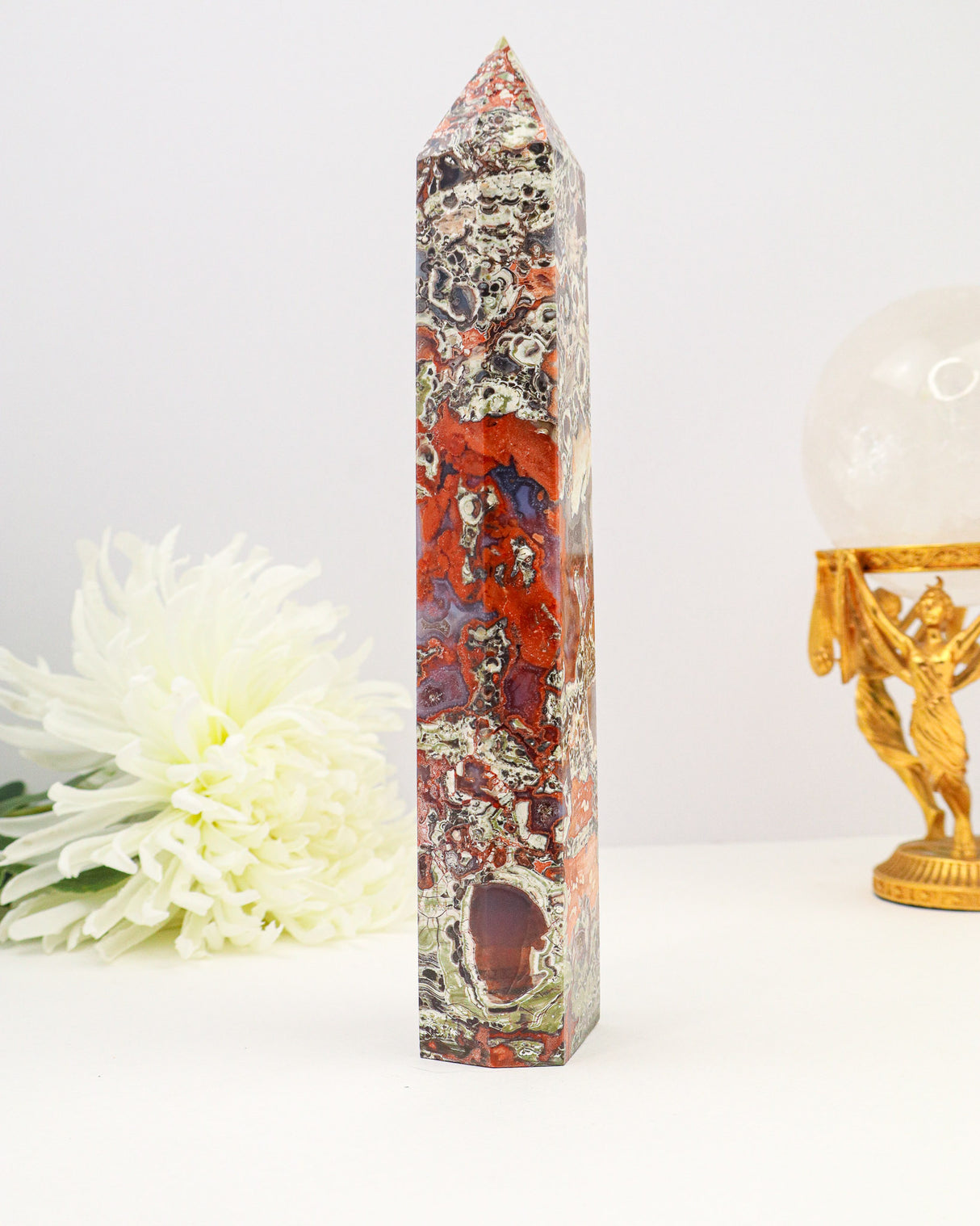 Money Agate Tower Australia | 798g | Abundance Crystal