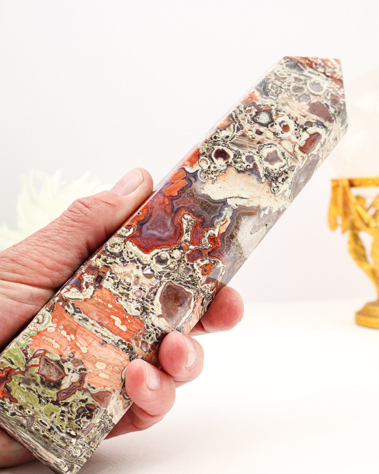 Money Agate Tower Australia | 798g | Abundance Crystal