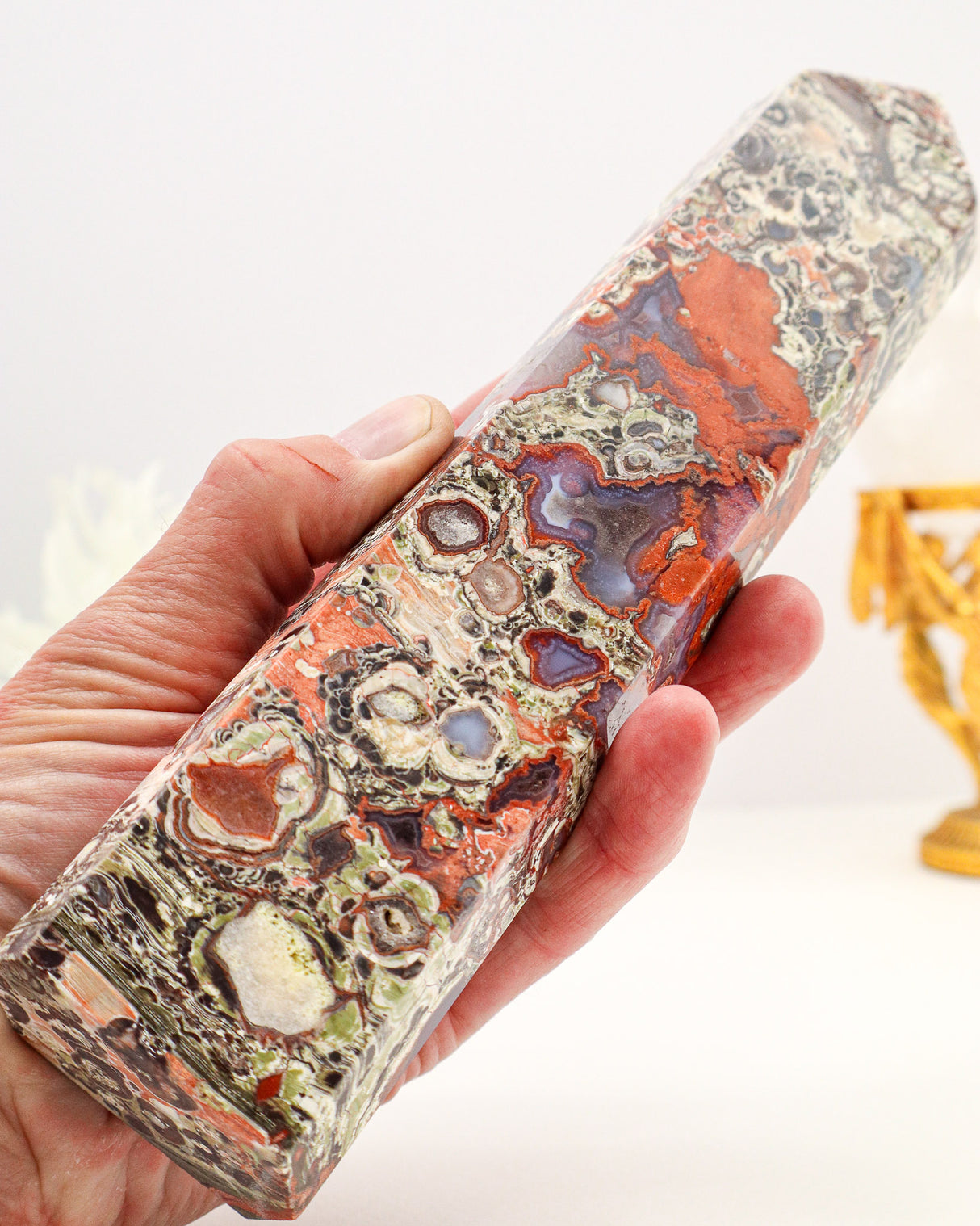 Money Agate Tower Australia | 798g | Abundance Crystal