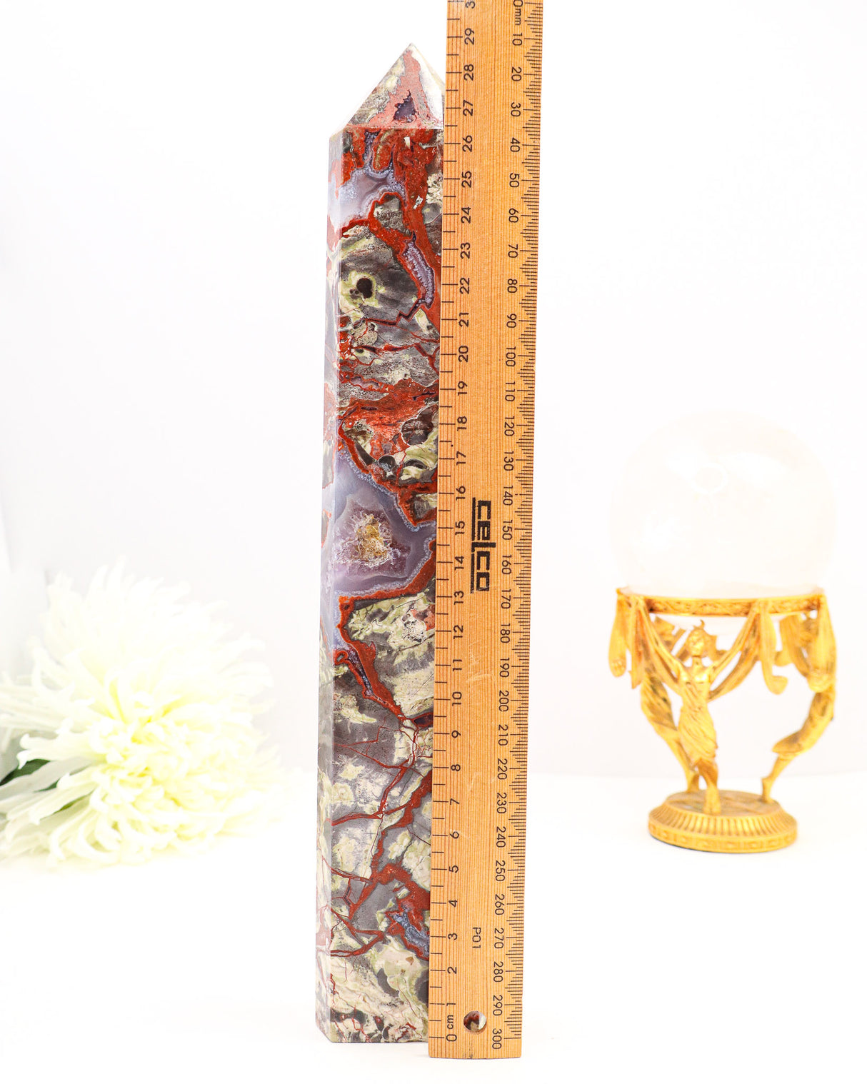 Money Agate Tower | 30cm | 954g | Abundance & Stability