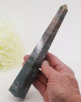 Moss Agate Tower 334g – The Enchanted Forest | Growth & Abundance