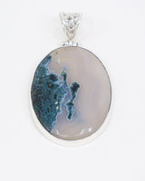 Moss Agate Sterling Silver Pendant – The Enchanted Grove | Growth & Abundance