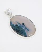 Moss Agate Sterling Silver Pendant – The Enchanted Grove | Growth & Abundance