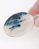 Moss Agate Sterling Silver Pendant – The Enchanted Grove | Growth & Abundance