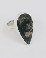 Moss Agate Sterling Silver Ring Size 7 – The Secret Forest | Growth & Abundance