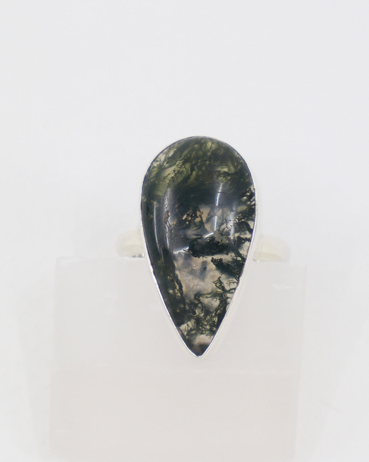 Moss Agate Sterling Silver Ring Size 7 – The Secret Forest | Growth & Abundance