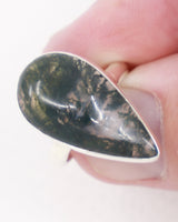 Moss Agate Sterling Silver Ring Size 7 – The Secret Forest | Growth & Abundance