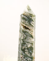 Moss Agate Druzy Tower | 28cm | 1.45kg | Growth & Abundance