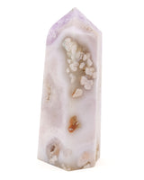 Pink Amethyst Blossom Garden Tower with Flower Agate & Druzy Caves – 728g