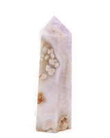 Pink Amethyst Blossom Garden Tower with Flower Agate & Druzy Caves – 728g