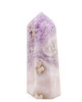Pink Amethyst Blossom Garden Tower with Flower Agate & Druzy Caves – 728g