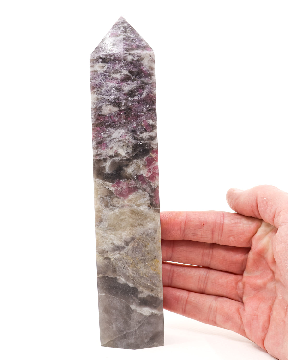 Pink Tourmaline in Quartz Tower – The Heart Alchemist | 21cm, 687g