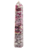 Large Pink Tourmaline in Quartz crystal tower 22cm 829g with natural pink mineral inclusions