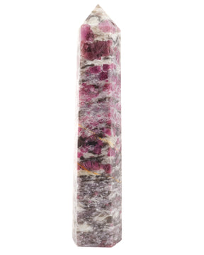 Large Pink Tourmaline in Quartz crystal tower 22cm 829g with natural pink mineral inclusions