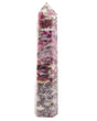Large Pink Tourmaline in Quartz crystal tower 22cm 829g with natural pink mineral inclusions