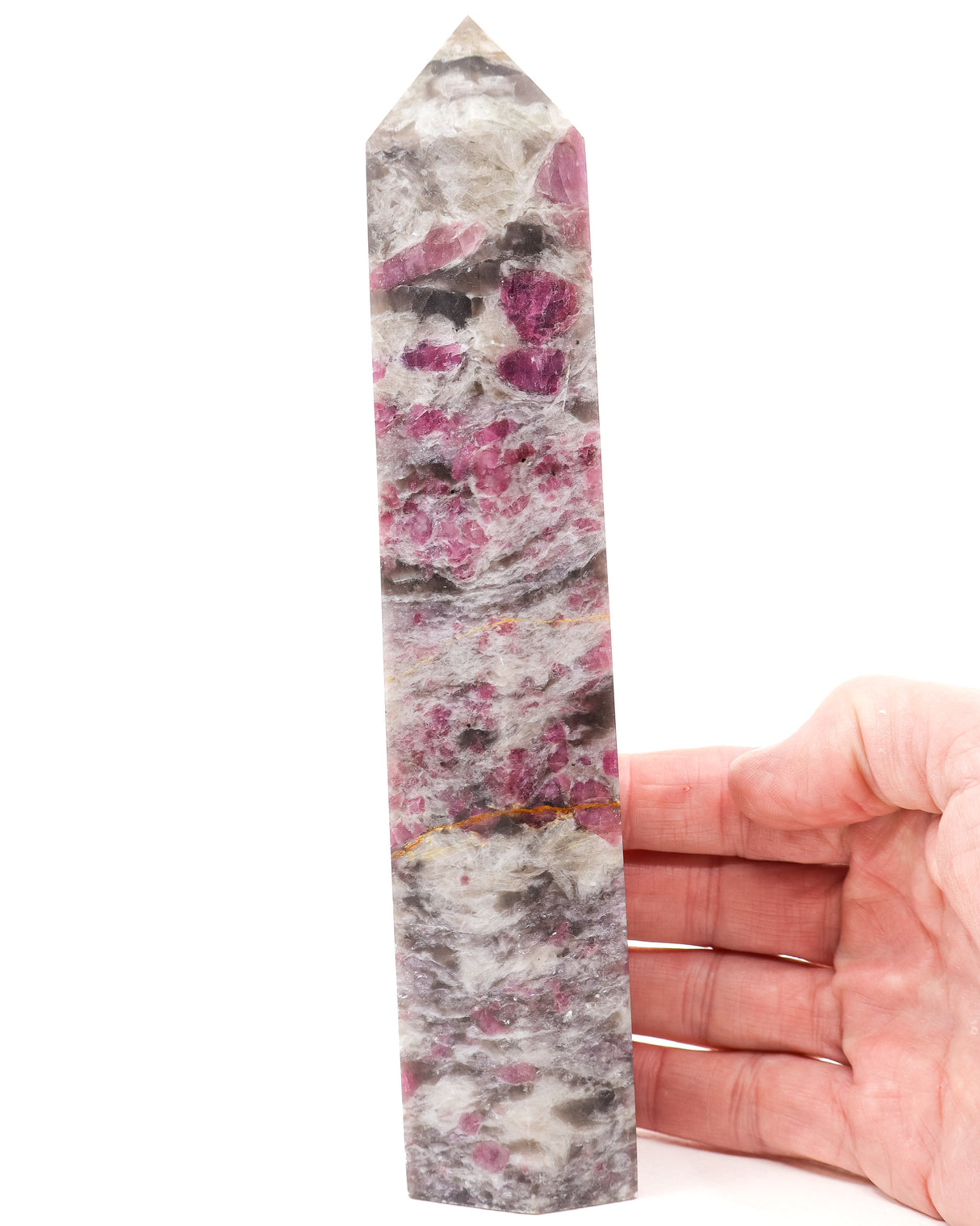 Large Pink Tourmaline in Quartz Tower – The Heart Alchemist | 22cm, 829g