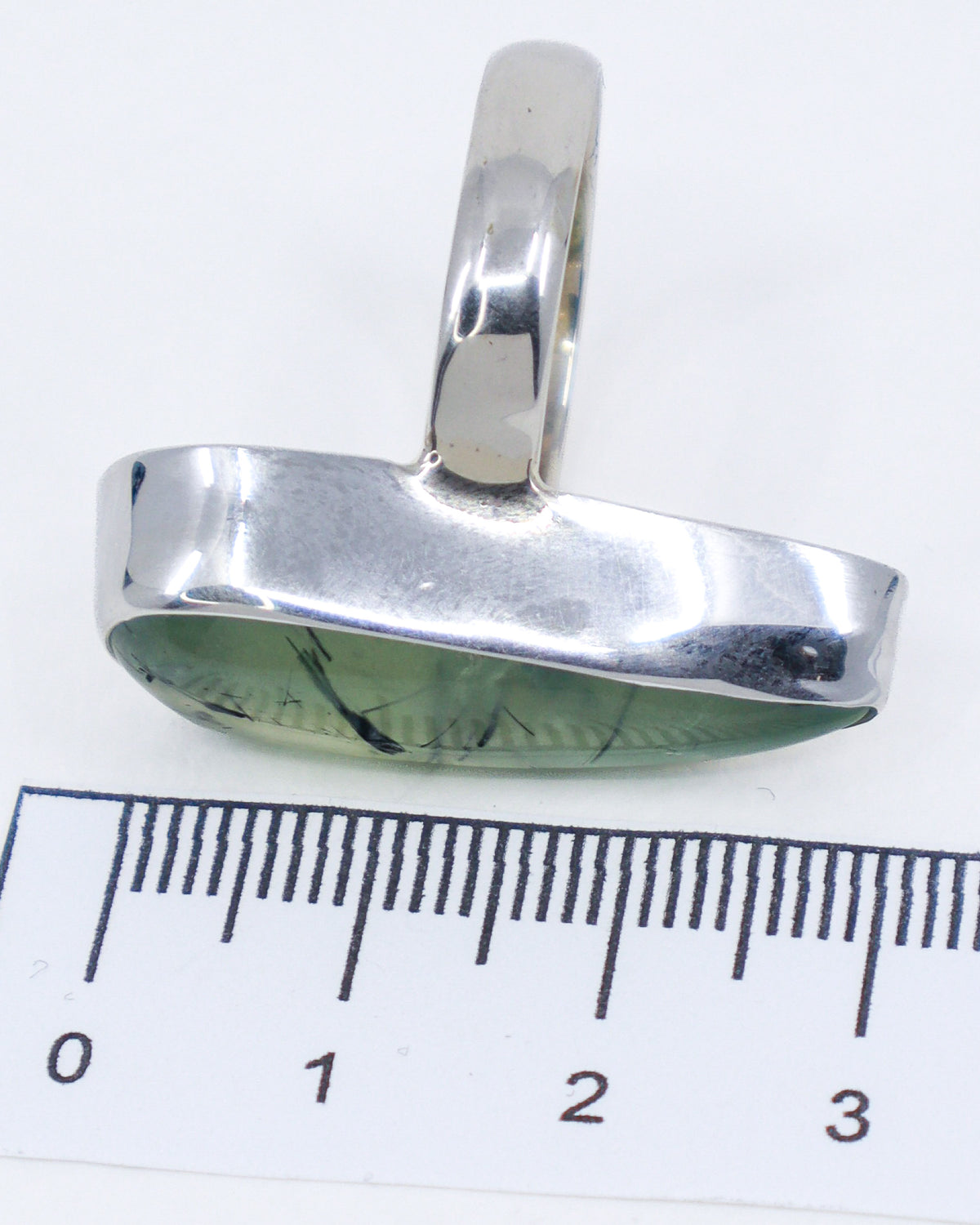 Prehnite with Epidote Sterling Silver Ring – Size 9 | The Inner Sanctuary