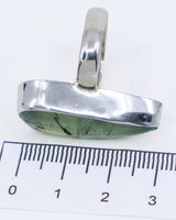 Prehnite with Epidote Sterling Silver Ring – Size 9 | The Inner Sanctuary