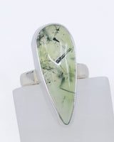 Prehnite with Epidote Sterling Silver Ring – Size 9 | The Inner Sanctuary
