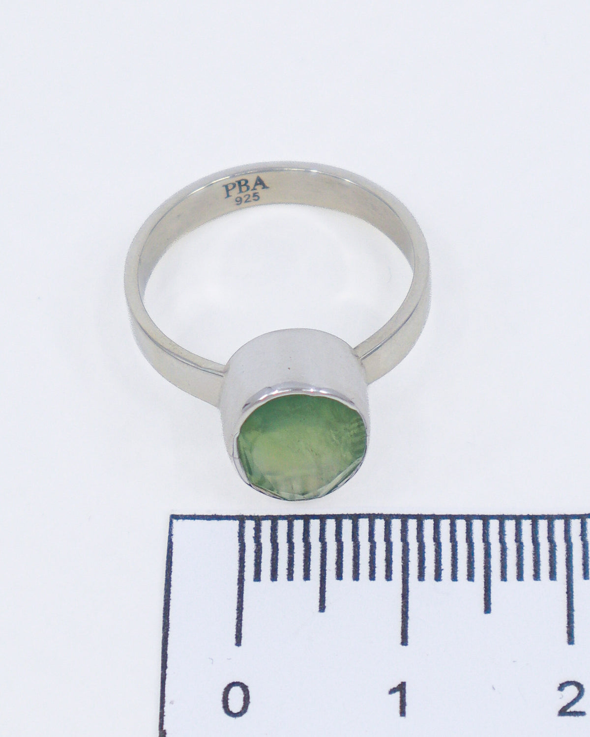 Prehnite Sterling Silver Ring – Size 7 | Heart of Peace