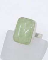 Prehnite Sterling Silver Ring – Size 9 | Gentle Heart