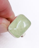 Prehnite Sterling Silver Ring – Size 9 | Gentle Heart