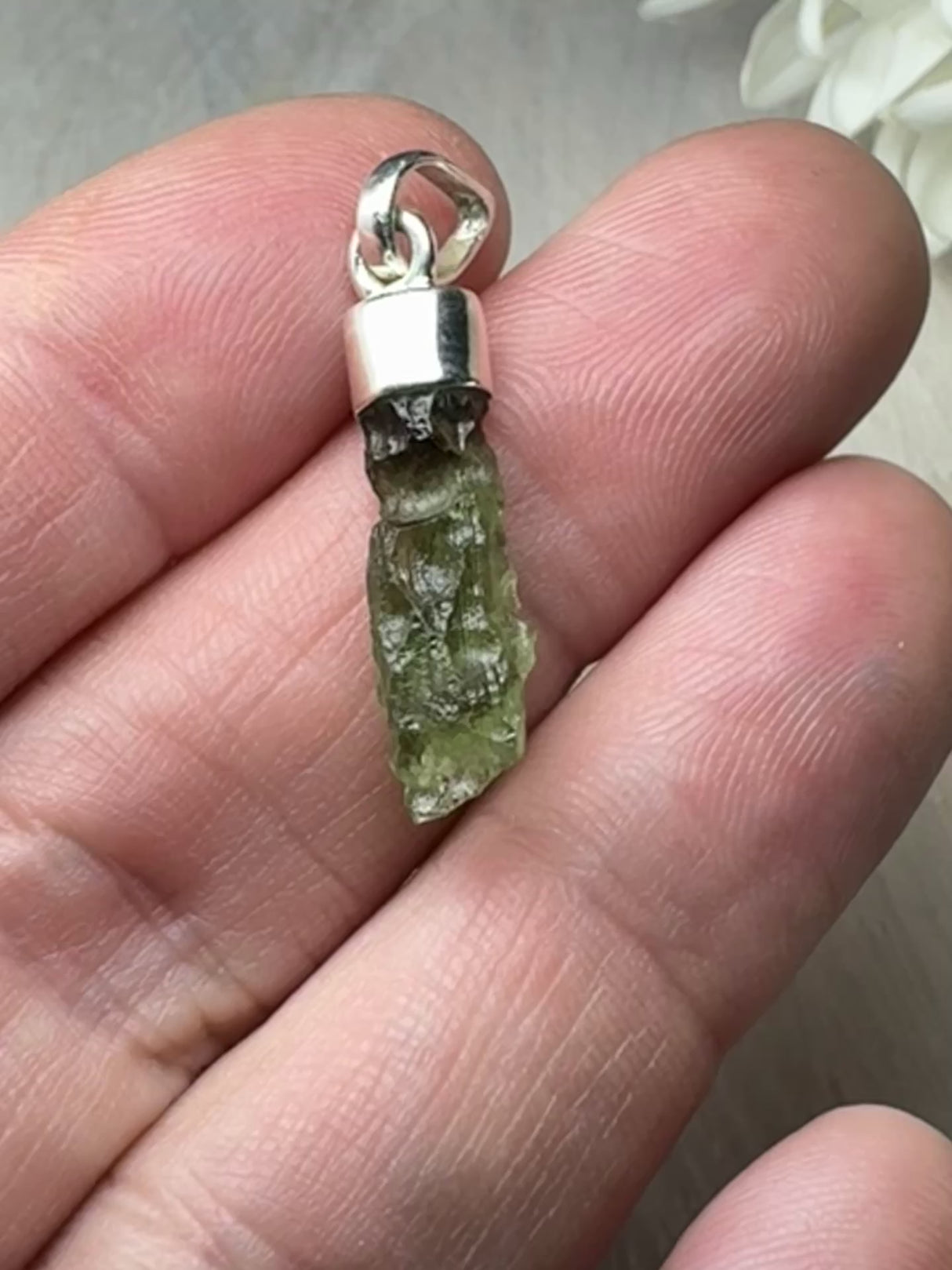 Moldavite Silver Pendant #7 1.46g- Transformation & Protection