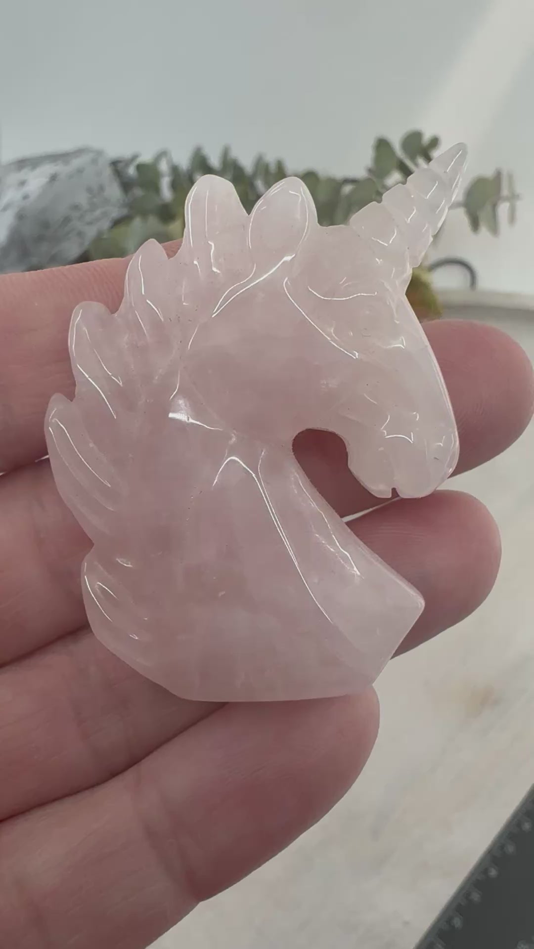 Rose Quartz Unicorn Carving – Crystal of Love & Magic | Inspired By 3