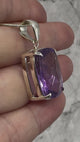 Amethyst Silver Faceted Pendant - “I trust my intuition and allow it to guide me each day”
